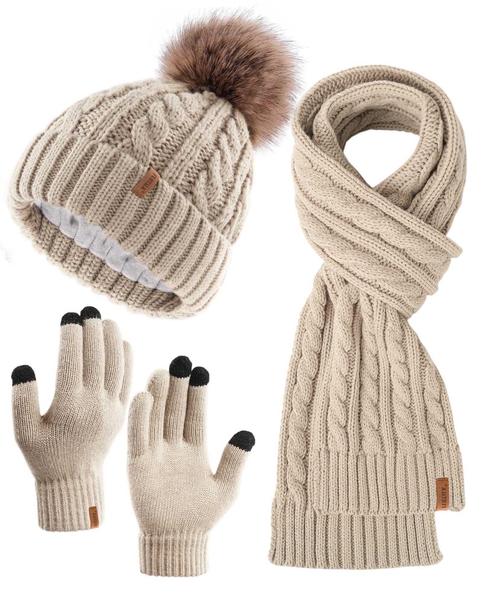 Chic Winter Hat, Scarf, and Gloves Ensemble