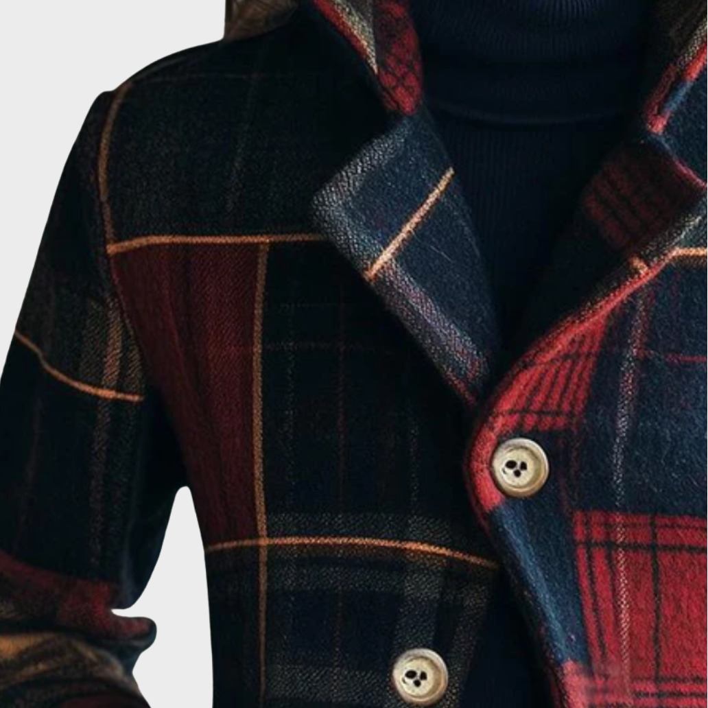 Hazel | Classic checked wool coat
