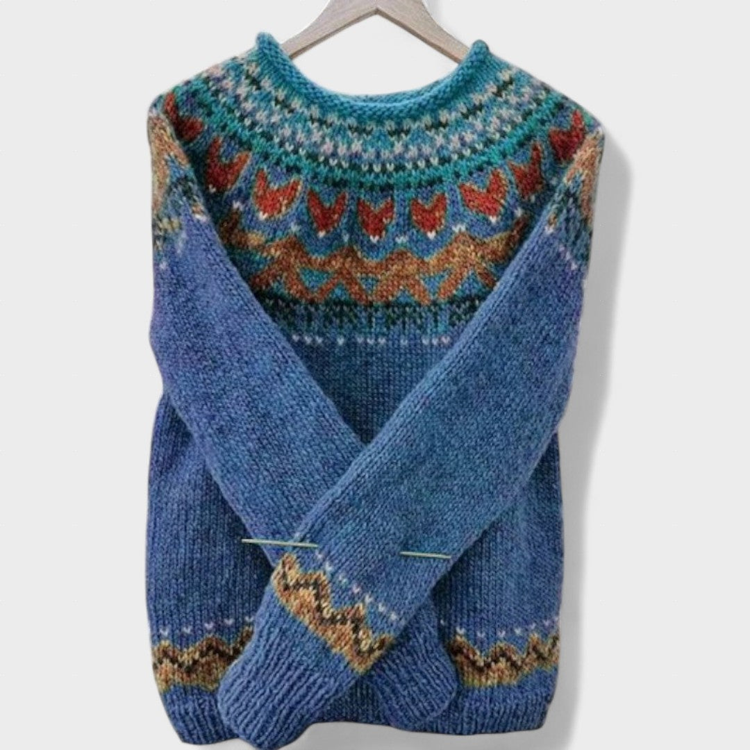 Amber | Stylish vintage cardigan with round neck