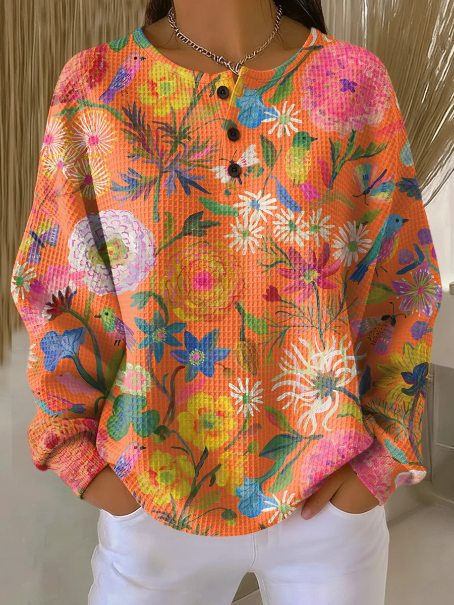 Freja™ - Pullover with Colourful Floral Pattern