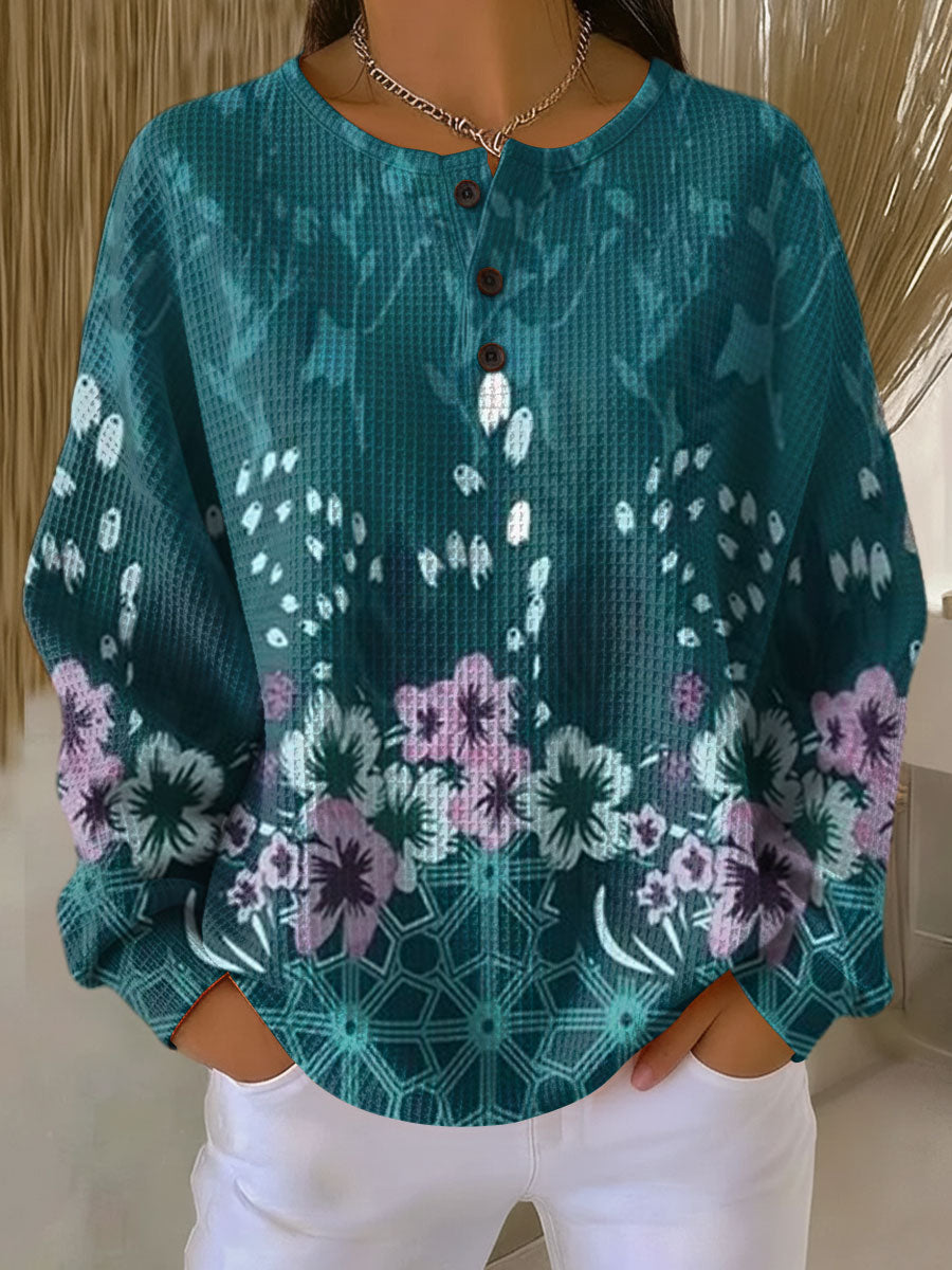 Nora™ - Pullover with Floral Design