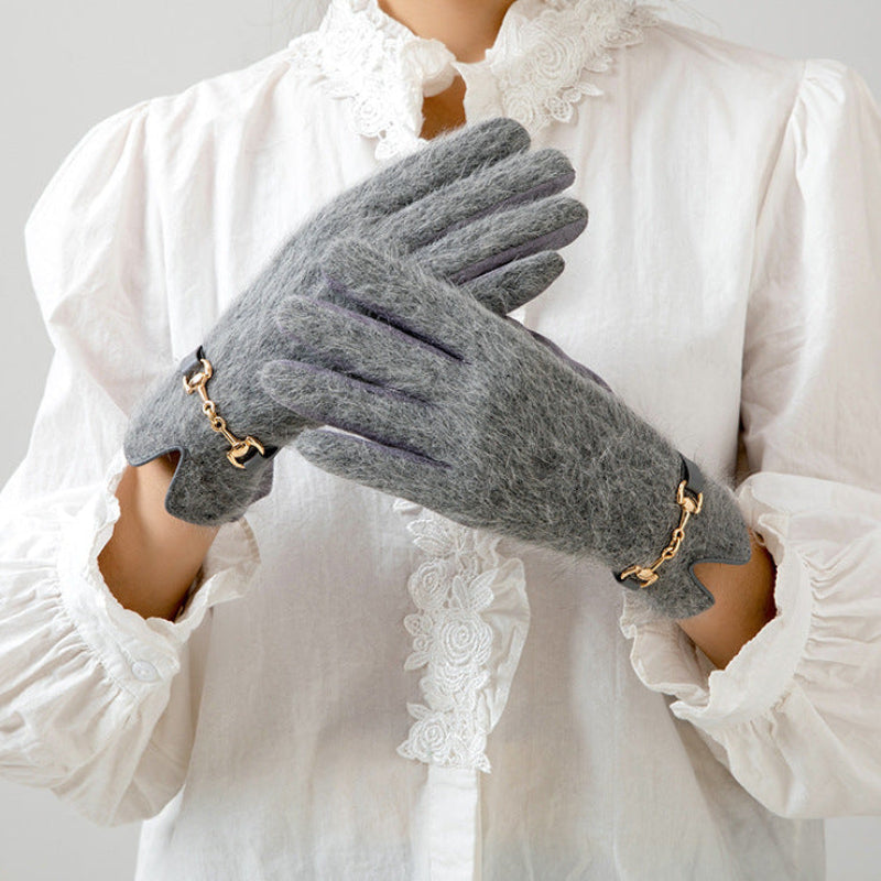 Siberian Aurora | Faux Fur Gloves