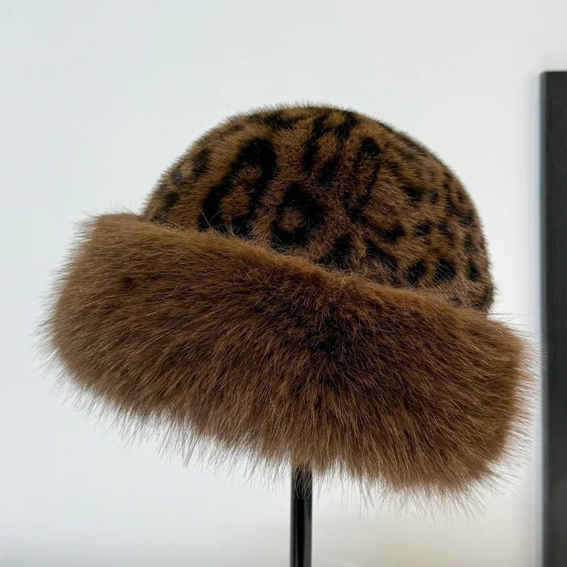 Amarah | Leopard Print Faux Fur Hat