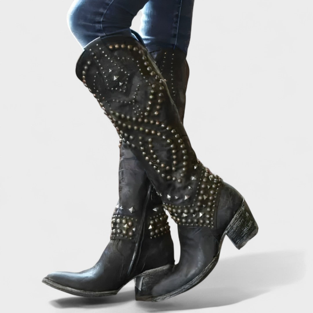 Mia | Western Knee-High Boots